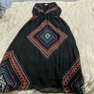 Patterned Flowy Maxi Dress